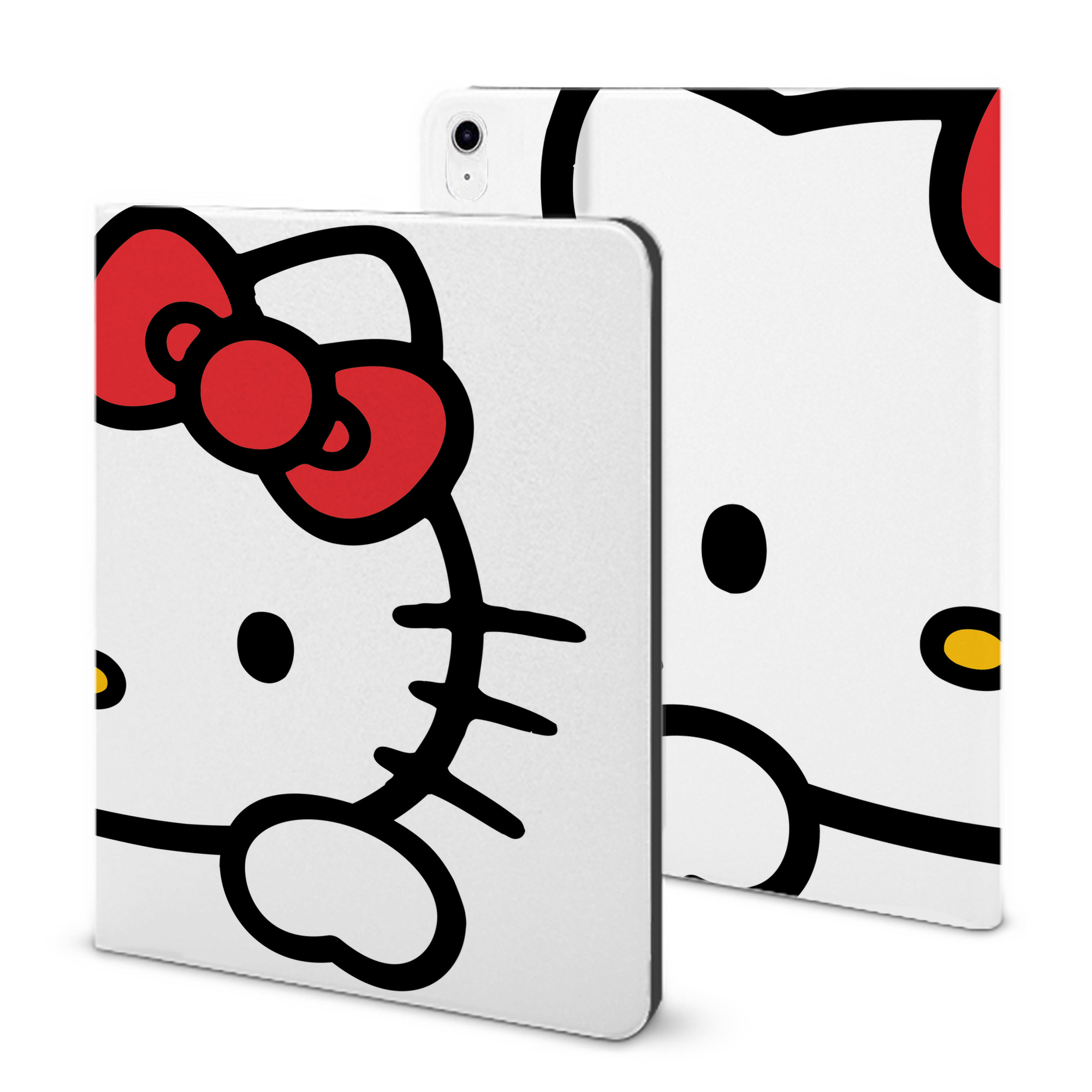 （画像用） Hello Kitty ハローキティ IPad ケース ブック型 PUレザー TPU 耐衝撃 軽量 薄型 ペン収納なし 全面保護 IPad 各モデル対応